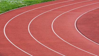 Fototapeta premium Curve of a running tracks