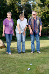 Boule Spiel im Garten