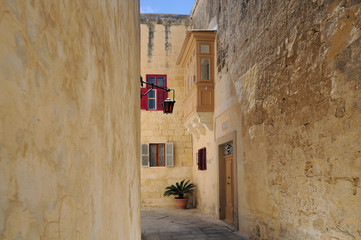 Narrow Street in Mdina, Malta