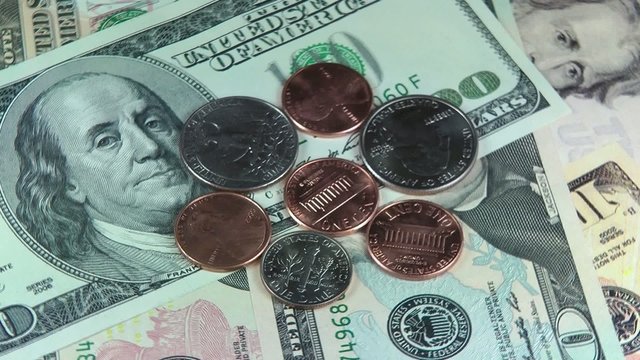 Dollars and Cents - Money Concept - Turntable