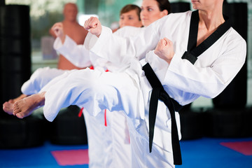 Kampfsport Training im Fitnessstudio - obrazy, fototapety, plakaty