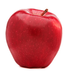 Red apple isolated over white background