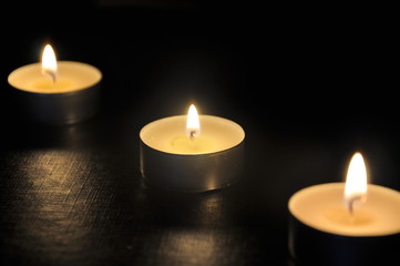 Fototapeta na wymiar three candles