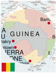 Guinea map africa world business success background