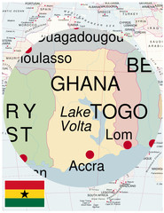 ghana map africa world business success background
