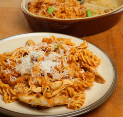 Fusilli Pasta Bake with Chicken