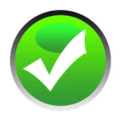 Green tick mark button