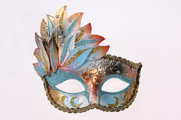 Carnival Venetian mask isolated on white background