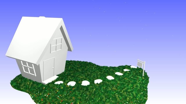 Haus mit Schild - Eigenheim