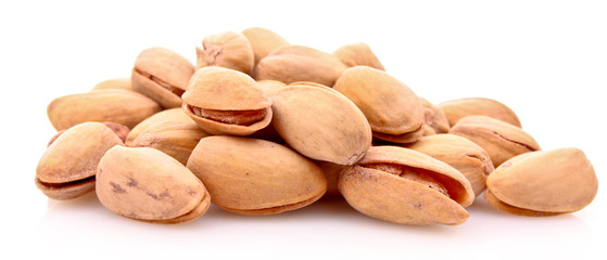 pistachios nuts isolated on white