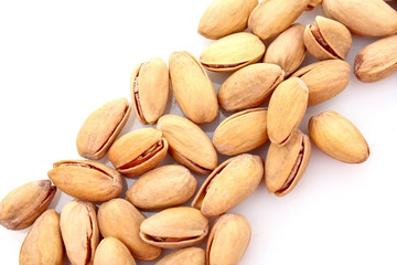 pistachios nuts isolated on white