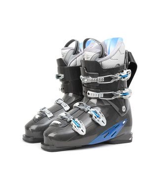Ski boots isolated on white