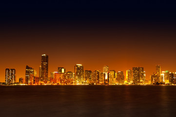 Fototapeta premium Miami Skyline at night