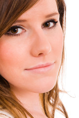 Closeup portrait of an attractive young woman