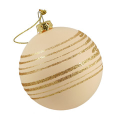 Christmas bauble ball decoration on white