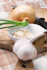 onion and garlic