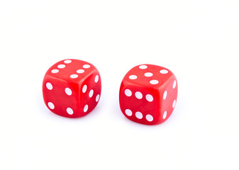 Two red dice