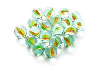 colorful glass marbles