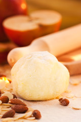 Apple pie ingredients.