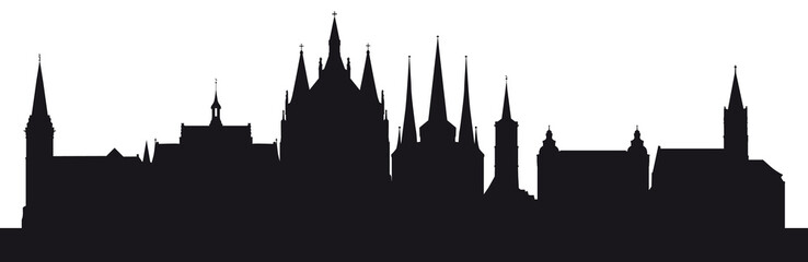 Skyline Erfurt (Silhouette)