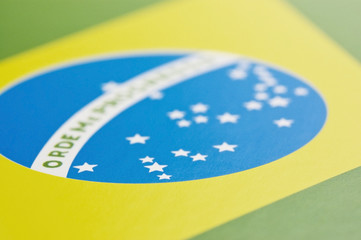 ブラジルの国旗のアップ