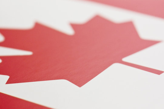 カナダの国旗のアップ