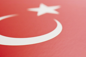 トルコの国旗のアップ