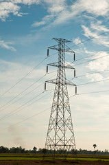 Fototapeta premium High voltage electric pilla