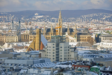 Naklejka premium blick über wien - rathaus