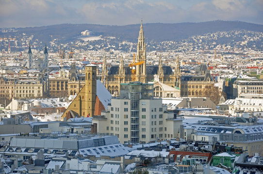 blick über wien - rathaus