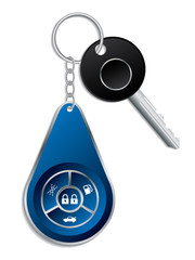 Car key with wireless remote