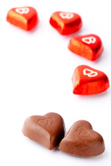 Obraz na płótnie Canvas Chocolate hearts for Valentine's day