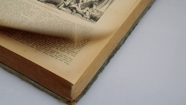 Leafing through a very old book