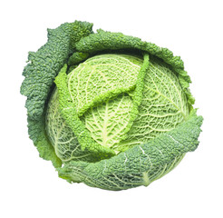 Head of cabbage, isolated on white background