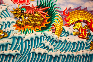 dragon head in chinese temple