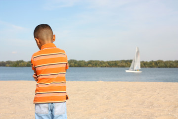 Little boy on the beach