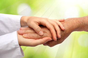 Old and young hand