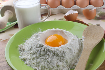 Egg and flour