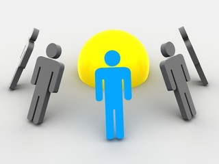 Silhouettes of people