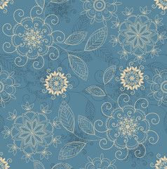 Vintage seamless floral pattern - 29390736