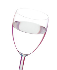 Water in a wineglasse.