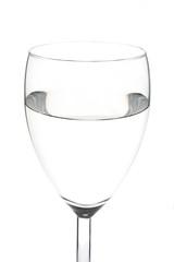 Water in a wineglasse.