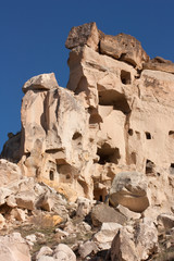 Ruinen von Çavuşin (Cavusin) in Kappadokien, Türkei