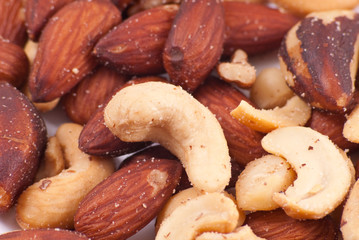 Close Up Details of Cashew Peanut Trail Mix