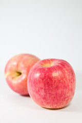Fresh red apple isolated on white background