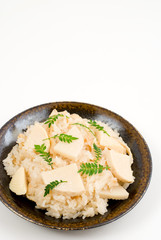 たけのこご飯・天目皿盛り