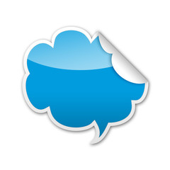 Pegatina cloud comment con reborde