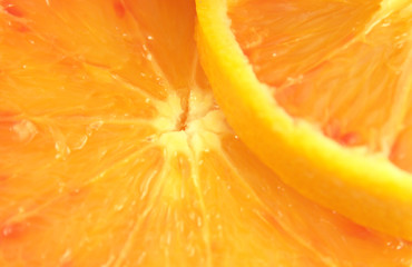 Fette d'arancio. Orange closup