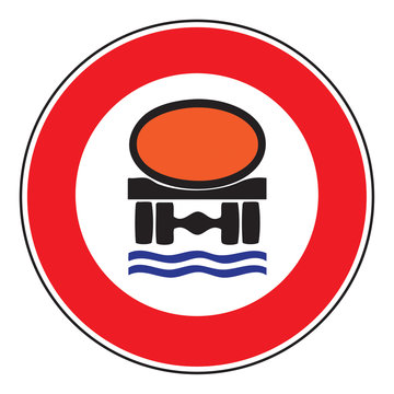 Zeichen 269 Verbot f&uuml;r Fahrzeuge mit wassergef&auml;hrdender Ladung