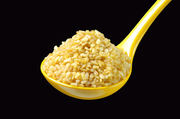 Dal Moong in Spoon Closeup